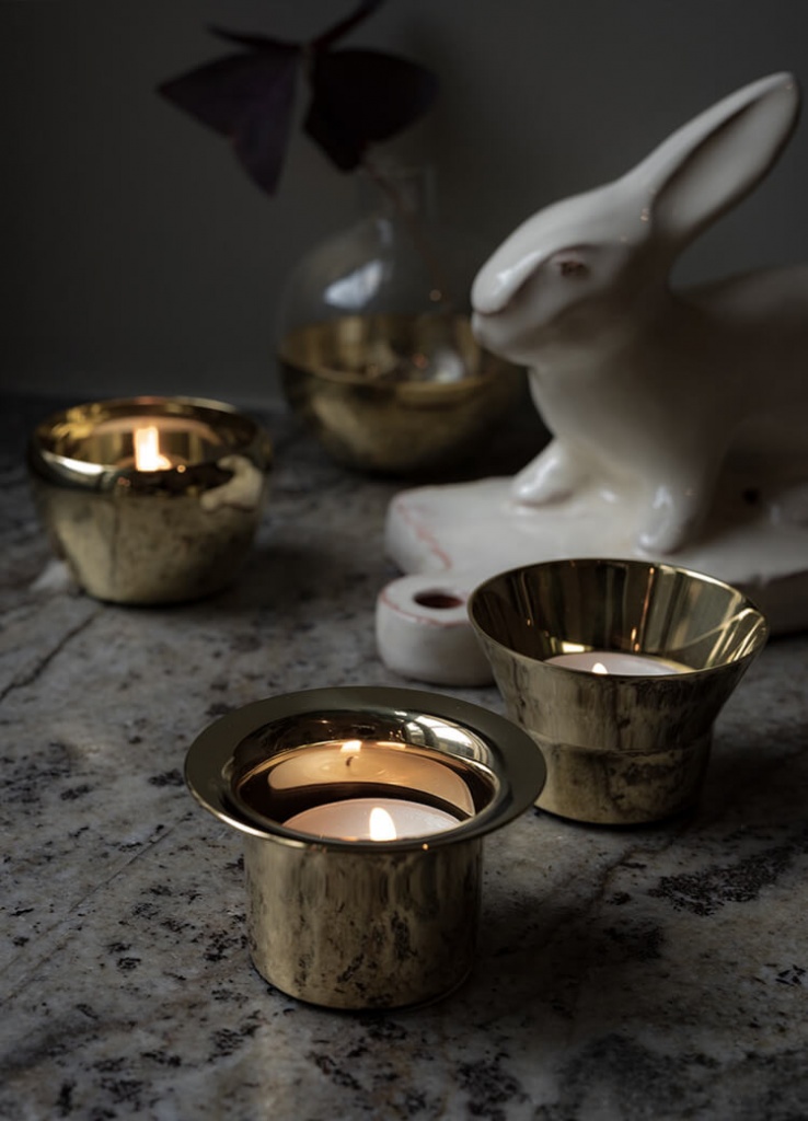 Skultuna Kin Ljuslykta 3-pack Brass